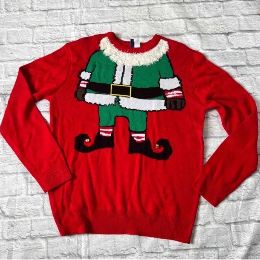 H&M Divided Elf Christmas Holiday Sweater